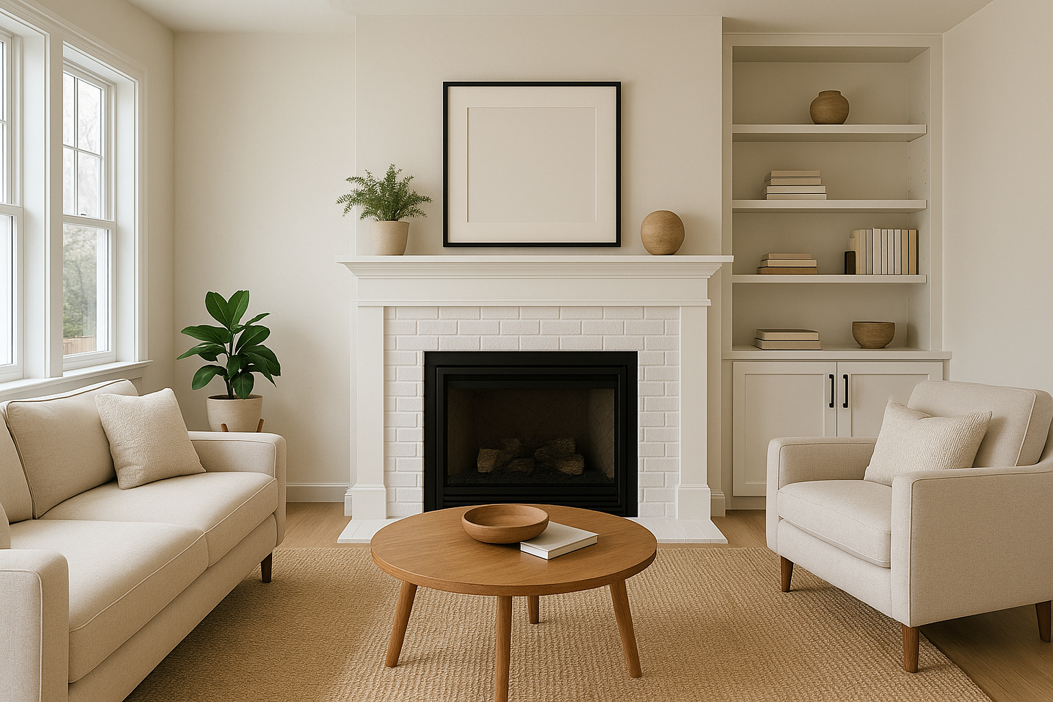 Modern white kitchen cabinetry
